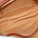 MCM Vicetos Logogram Shoulder Bag PVC Leather Brown Gold Auth 187335-11