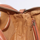 MCM Vicetos Logogram Shoulder Bag PVC Leather Brown Gold Auth 187335-19