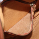MCM Vicetos Logogram Shoulder Bag PVC Leather Brown Gold Auth 187335-12