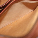MCM Vicetos Logogram Shoulder Bag PVC Leather Brown Gold Auth 187335-21