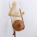 MCM Vicetos Logogram Shoulder Bag PVC Leather Brown Gold Auth 187335-22