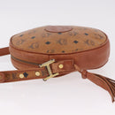 MCM Vicetos Logogram Shoulder Bag PVC Leather Brown Gold Auth 187335-4