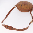 MCM Vicetos Logogram Shoulder Bag PVC Leather Brown Gold Auth 187335-7