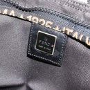 FENDI Hand Bag Canvas Black Silver Auth 187337-18
