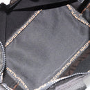FENDI Hand Bag Canvas Black Silver Auth 187337-10