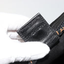 FENDI Hand Bag Canvas Black Silver Auth 187337-11