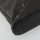 BURBERRY Tote Bag Leather Black Silver Auth 187340-14