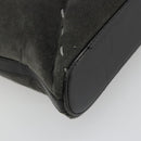 BURBERRY Tote Bag Leather Black Silver Auth 187340-16