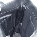 BURBERRY Tote Bag Leather Black Silver Auth 187340-17