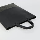 BURBERRY Tote Bag Leather Black Silver Auth 187340-6