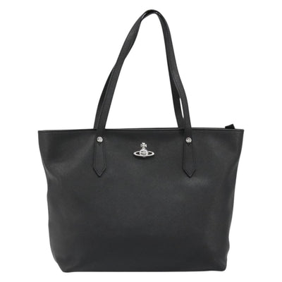 Vivienne Westwood Hand Bag Leather Black Silver Auth 187344 - 0
