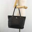 Vivienne Westwood Hand Bag Leather Black Silver Auth 187344-23