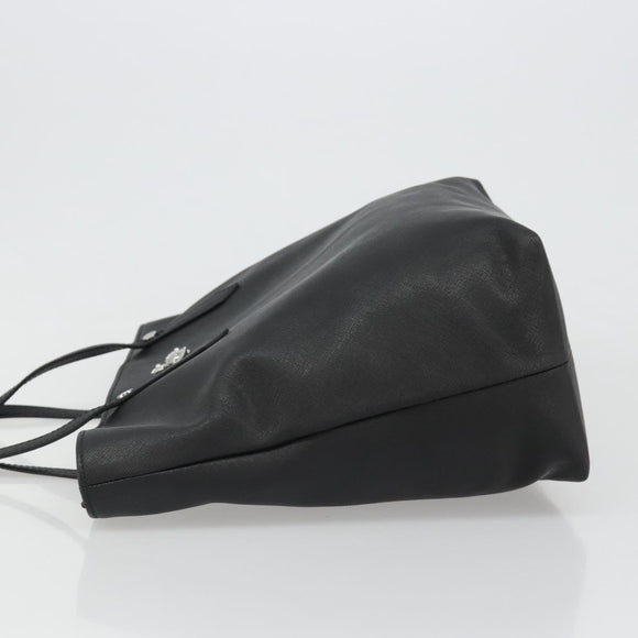 Vivienne Westwood Hand Bag Leather Black Silver Auth 187344