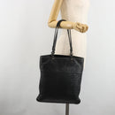 BOTTEGA VENETA INTRECCIATO Tote Bag Leather Black Auth 187347-25
