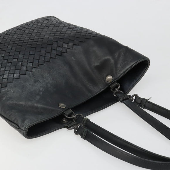BOTTEGA VENETA INTRECCIATO Tote Bag Leather Black Auth 187347