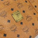 MCM Vicetos Logogram Tote Bag PVC Leather Brown Gold Auth 187348-12