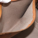 MCM Vicetos Logogram Tote Bag PVC Leather Brown Gold Auth 187348-20