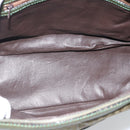 FENDI Zucchino Canvas Hand Bag Brown Green gold Auth 187350-11