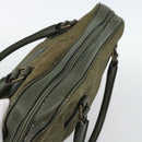 FENDI Zucchino Canvas Hand Bag Brown Green gold Auth 187350-6