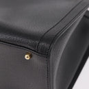 GUCCI Bamboo Tote Bag Leather Black Gold 002 2853 0260 0 Auth 187353-11