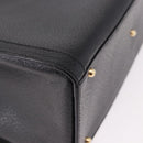 GUCCI Bamboo Tote Bag Leather Black Gold 002 2853 0260 0 Auth 187353-12