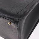 GUCCI Bamboo Tote Bag Leather Black Gold 002 2853 0260 0 Auth 187353-13