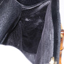 GUCCI Bamboo Tote Bag Leather Black Gold 002 2853 0260 0 Auth 187353-16