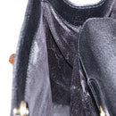 GUCCI Bamboo Tote Bag Leather Black Gold 002 2853 0260 0 Auth 187353-17