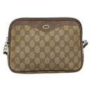 GUCCI GG Supreme Shoulder Bag PVC Beige Gold 97 02 068 Auth 187354-13