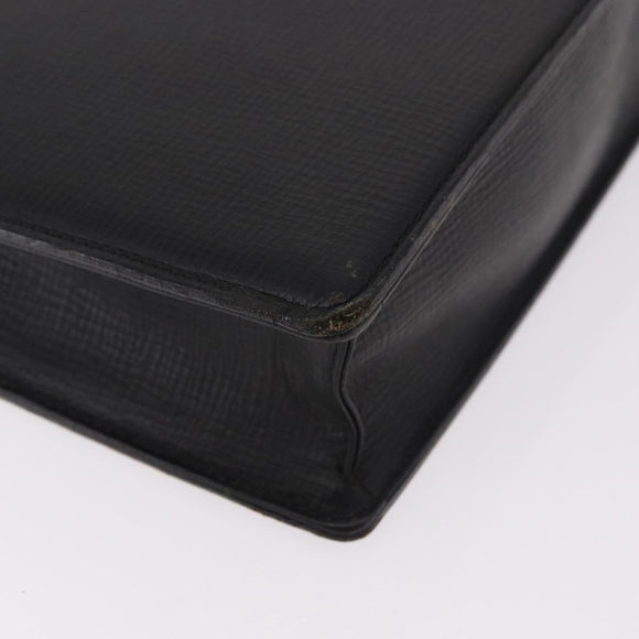 Burberrys Business Bag Leather Black Gold Auth 187355