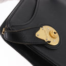 Burberrys Business Bag Leather Black Gold Auth 187355-10