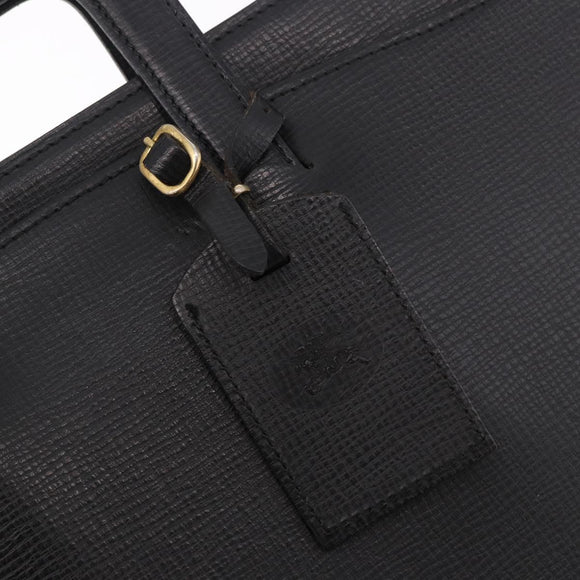 Burberrys Business Bag Leather Black Gold Auth 187355