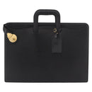 Burberrys Business Bag Leather Black Gold Auth 187355-13