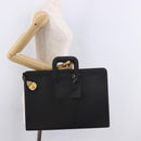 Burberrys Business Bag Leather Black Gold Auth 187355-22