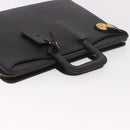 Burberrys Business Bag Leather Black Gold Auth 187355-6