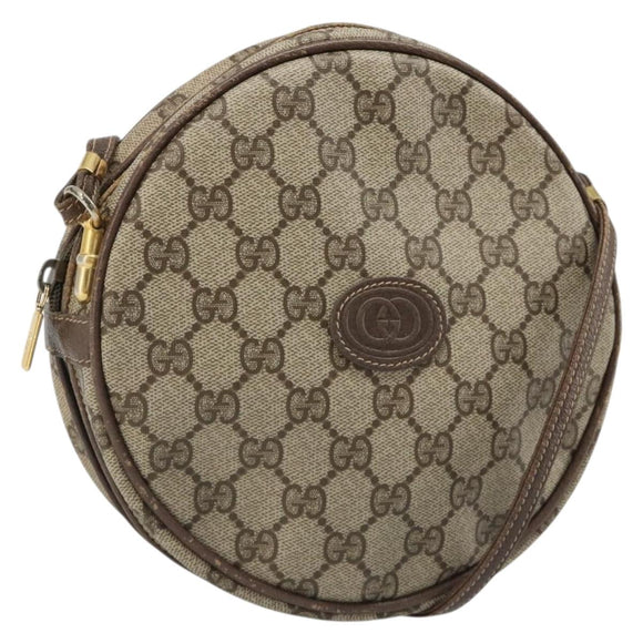 GUCCI GG Supreme Shoulder Bag PVC Beige Gold 007 115 5575 Auth 187356