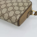 GUCCI GG Supreme Web Sherry Line Bag PVC Beige Gold 116 02 089 Auth 187357-16