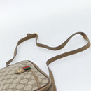 GUCCI GG Supreme Web Sherry Line Bag PVC Beige Gold 116 02 089 Auth 187357-8