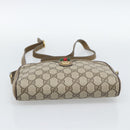 GUCCI GG Supreme Web Sherry Line Bag PVC Beige Gold 116 02 089 Auth 187357-5