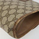 GUCCI GG Supreme Web Sherry Line Clutch Bag PVC Beige 89 01 030 Auth 187358-10