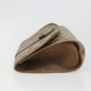 GUCCI GG Supreme Web Sherry Line Clutch Bag PVC Beige 89 01 030 Auth 187358-5