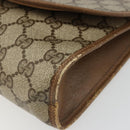 GUCCI GG Supreme Web Sherry Line Clutch Bag PVC Beige 89 01 030 Auth 187358-8