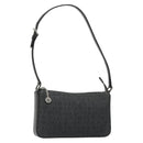 BVLGARI Shoulder Bag Canvas Black Silver Auth 187359-1
