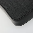 BVLGARI Shoulder Bag Canvas Black Silver Auth 187359-16