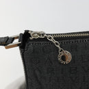 BVLGARI Shoulder Bag Canvas Black Silver Auth 187359-10