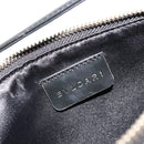 BVLGARI Shoulder Bag Canvas Black Silver Auth 187359-17