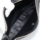 BVLGARI Shoulder Bag Canvas Black Silver Auth 187359-11