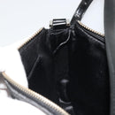BVLGARI Shoulder Bag Canvas Black Silver Auth 187359-19
