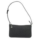 BVLGARI Shoulder Bag Canvas Black Silver Auth 187359-13