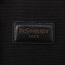 SAINT LAURENT Kahala Hand Bag Canvas Black Gold Auth 187360A-17